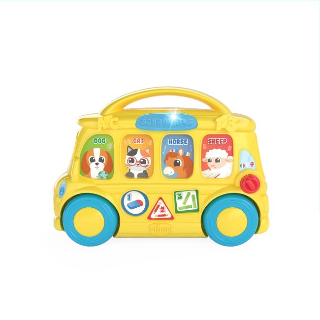 Jucarie bilingva interactiva Chicco autobuzul scolar, italiana-engleza, 9-36luni CHC1129700-1