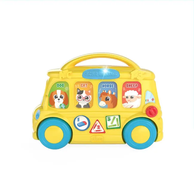 Jucarie bilingva interactiva Chicco autobuzul scolar, italiana-engleza, 9-36luni CHC1129700-1