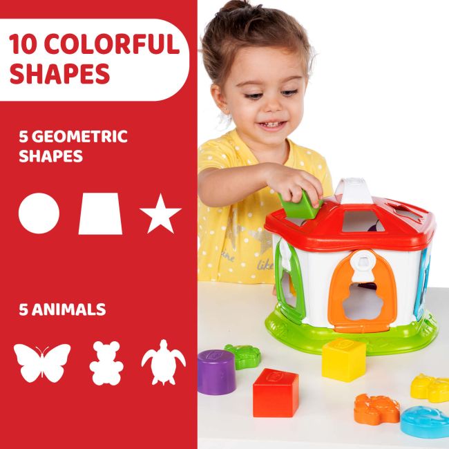 Jucarie educativa Chicco 2 in 1, Casuta cu animale, 1-4 ani CHC09610-1_NA