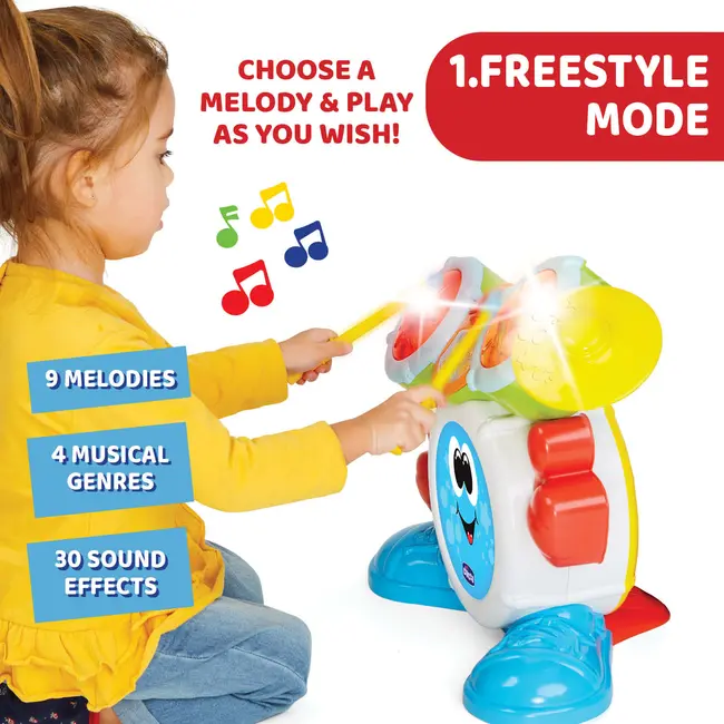 Jucarie muzicala Chicco Rocky tobosarul, 1-4ani CHC0982010-1