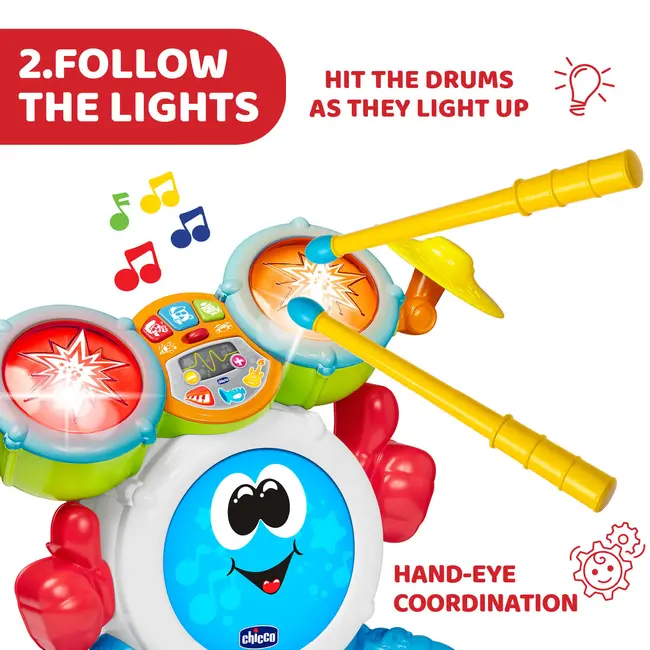 Jucarie muzicala Chicco Rocky tobosarul, 1-4ani CHC0982010-1