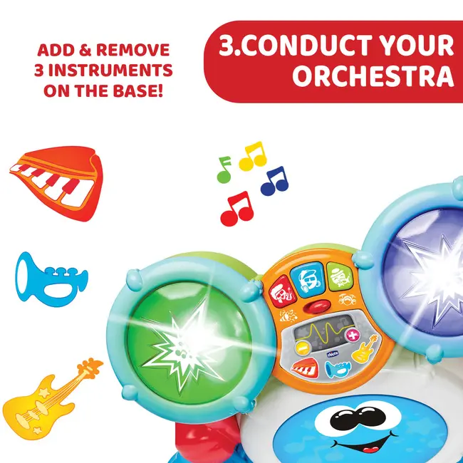 Jucarie muzicala Chicco Rocky tobosarul, 1-4ani CHC0982010-1