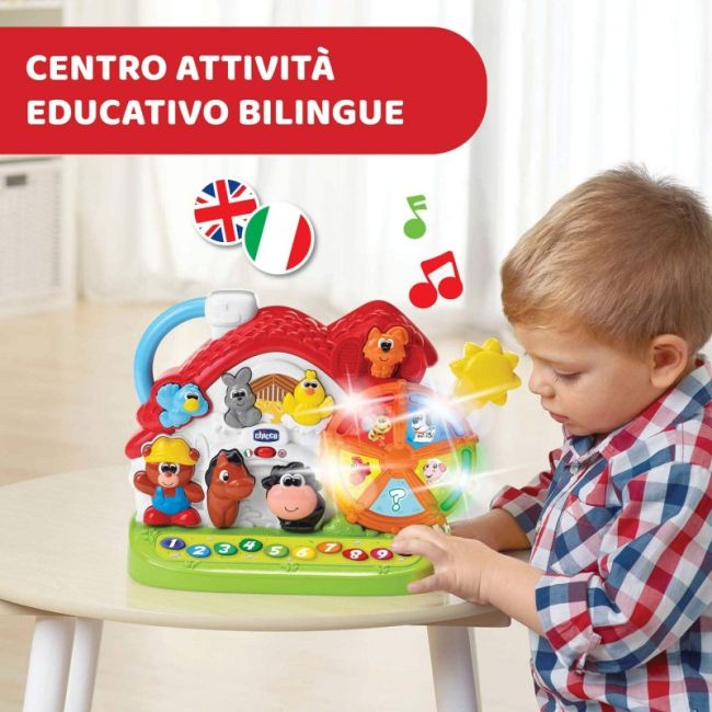 Jucarie vorbitoare Chicco Noua Ferma, IT/EN, 1-4ani CHC09604-1