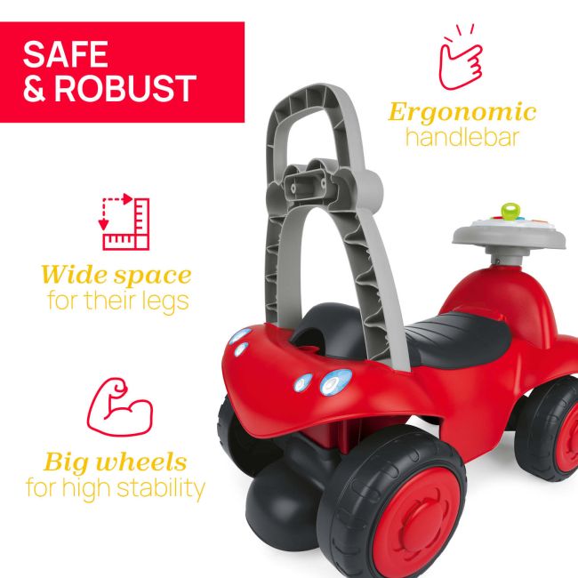 Masinuta copii Chicco Billy Walk and Ride 2 in 1, Rosu, 12-36luni+ CHC1121100-1