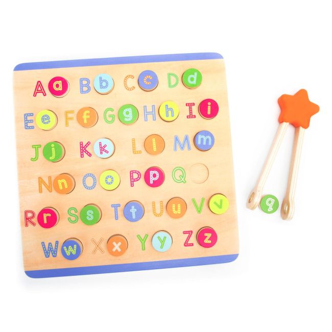 Puzzle din lemn - litere & sunete in lb. engleza