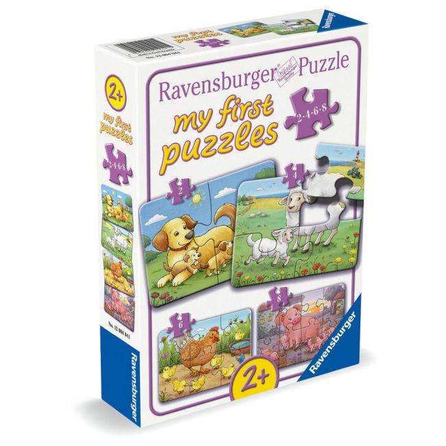 Ravensburger - Primul meu puzzle familii de animale de la ferma 2 4 6 8 piese ARTRVSPC04041