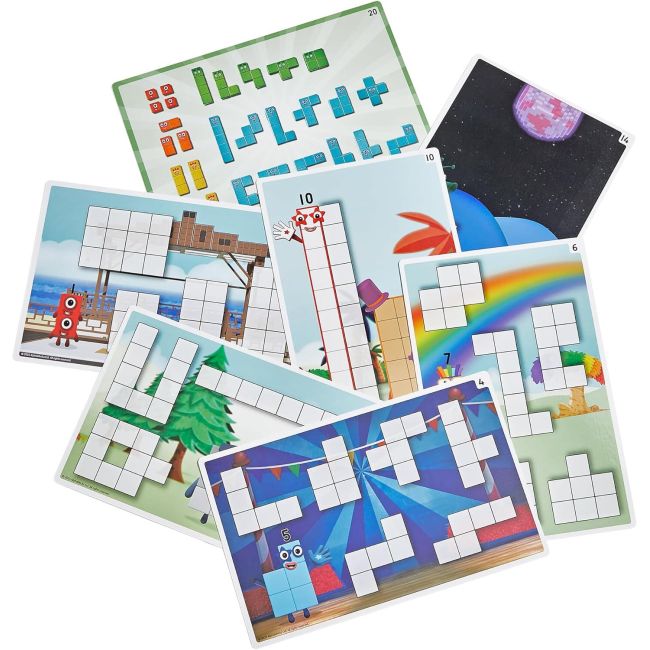 Set activitati cu cuburi din lemn - numberblocks®