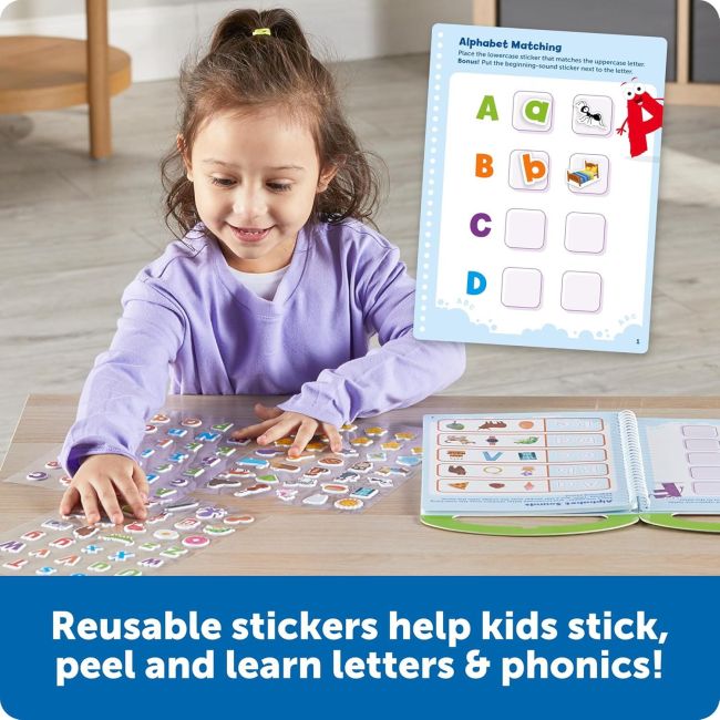 Set activitati educative cu abtibilduri  - litere si sunete (lb.engleza)