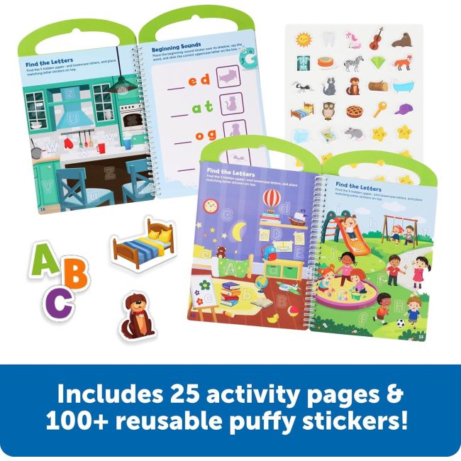 Set activitati educative cu abtibilduri  - litere si sunete (lb.engleza)