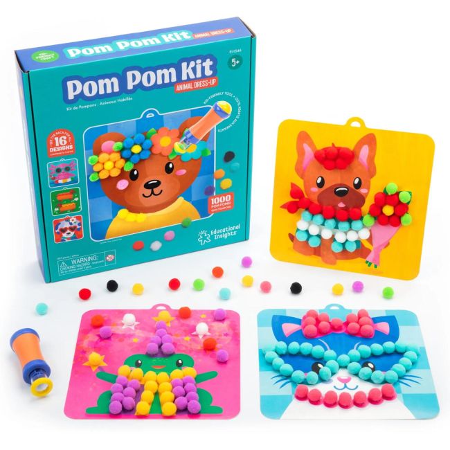 Set creativ cu pompoane - imbraca animalutele