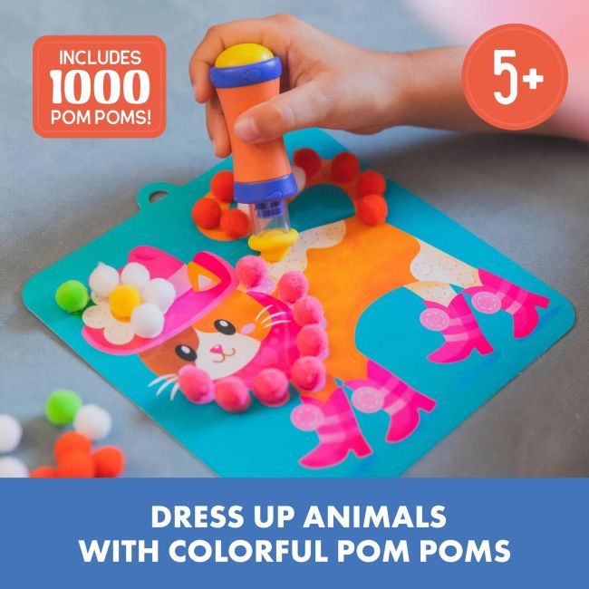 Set creativ cu pompoane - imbraca animalutele