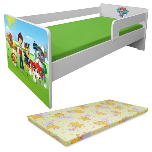 Pat Copii Paw Patrol P1l 2-6 Ani Cu Paravane Detasabile/interschimbabile + Saltea Basic - Pc-p-bas-paw-p1l-60