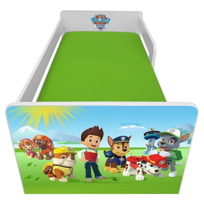 Pat Copii 2-8 Ani Paw Patrol P1L Cu Sertar, Paravane Detasabile + Saltea 140x70 cu Lana Pc-p-mk-paw-p1l-srt-70