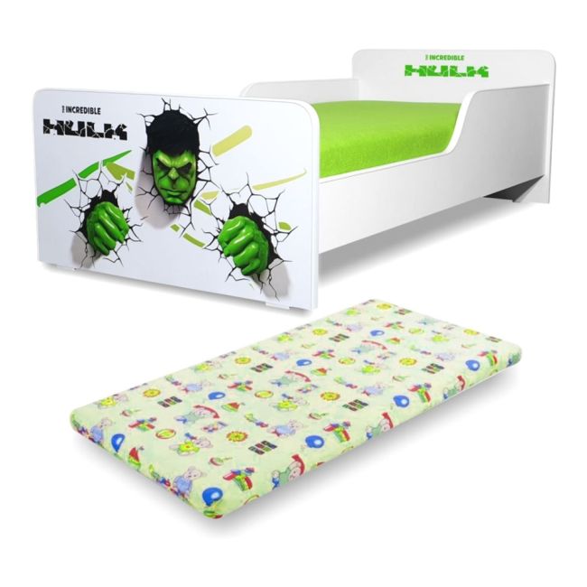 Pat Copii Start Hulk 2-8 Ani Cu Saltea Inclusa - Pc-p-mok-hlk-70