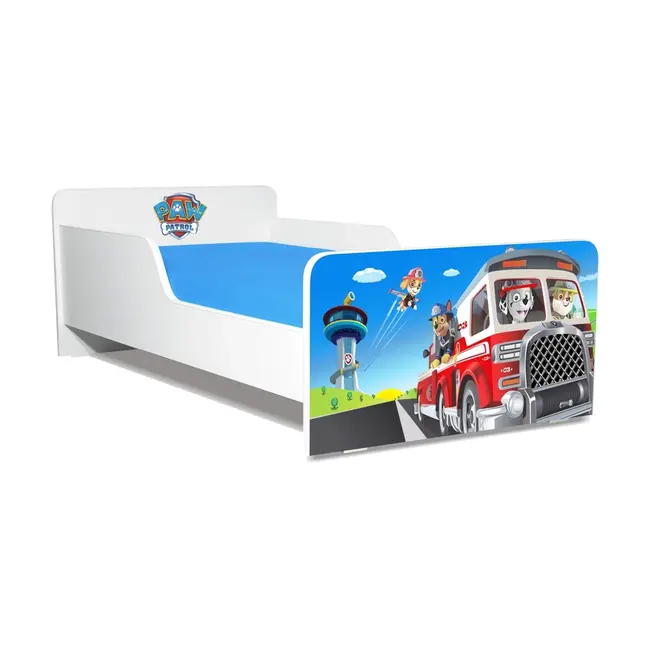 Pat copii Start Paw Patrol 2 varianta de 2-8 ani cu saltea cu lana 140x70 inclusa- PC-P-MOK-PAW2-70
