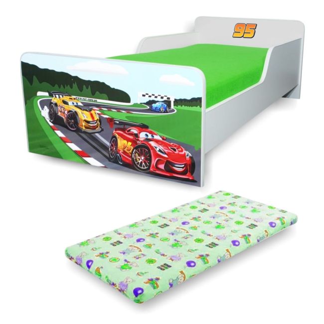 Pat Copii Start Racing 2-12 Ani Cu Saltea Inclusa - Pc-p-mk-rac-80
