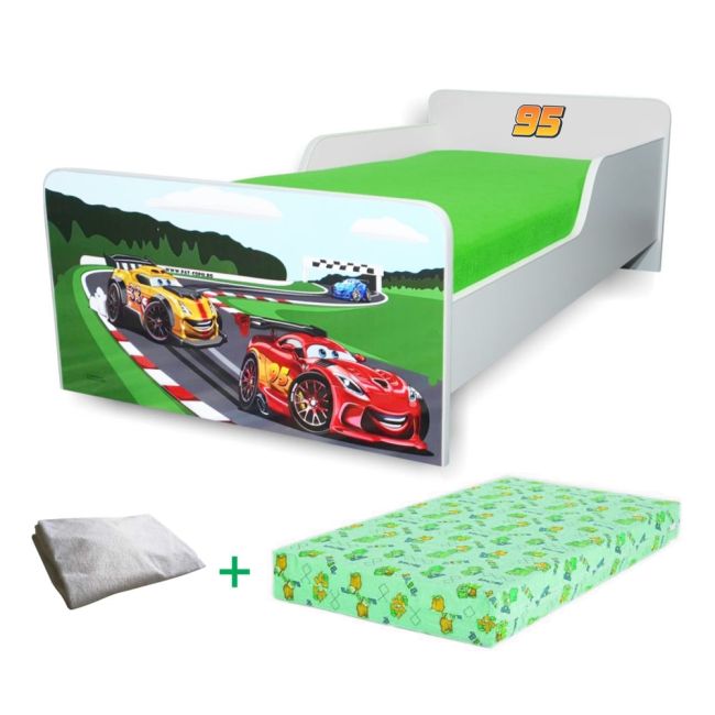 Pat Start Racing 2-12 Ani + Saltea 160x80x12 Cm + Husa Impermeabila - Pc-pch-pro-str-rac-80