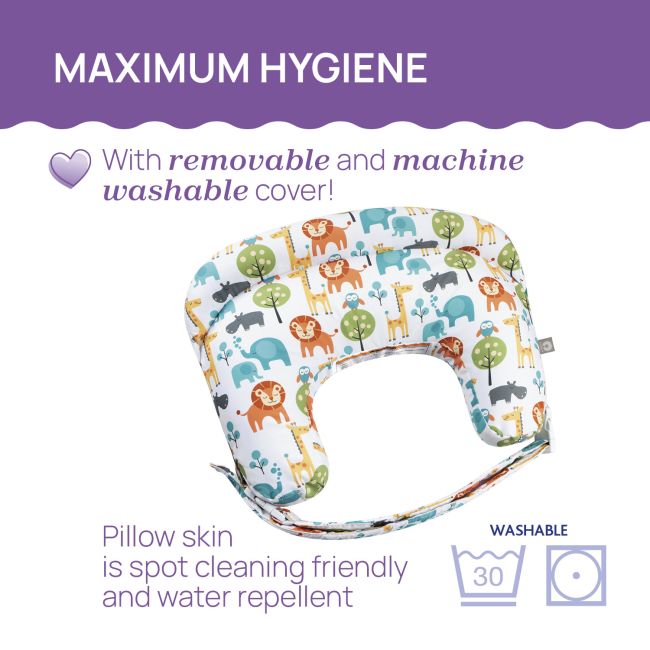 Perna alaptare Chicco Boppy Deluxe, Peaceful Jungle, 0luni+ CHC7991243-8