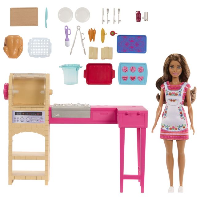 BARBIE SI TERESA RETETA PENTRU PRIETENIE SET PAPUSA TERESA SI BUCATARIE CU ACCESORII VIVMTJCT06