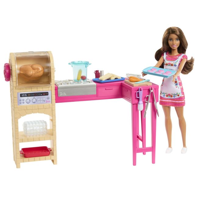 BARBIE SI TERESA RETETA PENTRU PRIETENIE SET PAPUSA TERESA SI BUCATARIE CU ACCESORII VIVMTJCT06