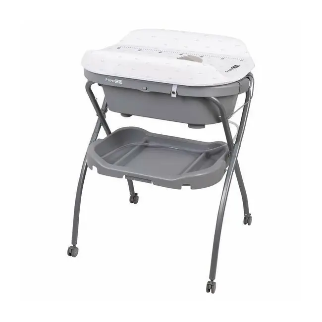 Cadita de baie, FreeON, Swan, Cu hamac pentru nou nascut si masa de infasat, Cu roti, Cu suport metalic, Conform cu standardul european de securitate EN 12221-1:2008+A1:2013, EN 17072:2018 BYN85789
