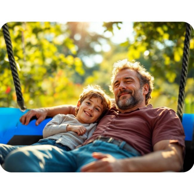 Leagan tip cuib pentru copii, dreptunghiular xxl, 110 x 70 cm, 150 kg, neo-sport 110500, albastru edeedi110500