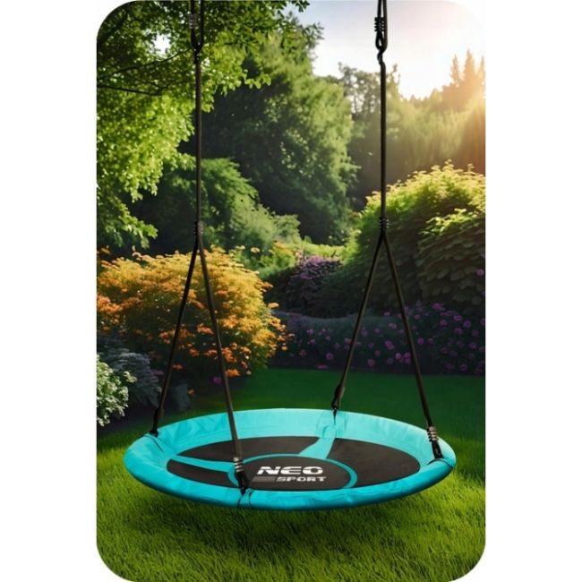 Leagan tip cuib pentru copii xxl, 100 cm, 150 kg, neo-sport 1082, turcoaz edeedi1082