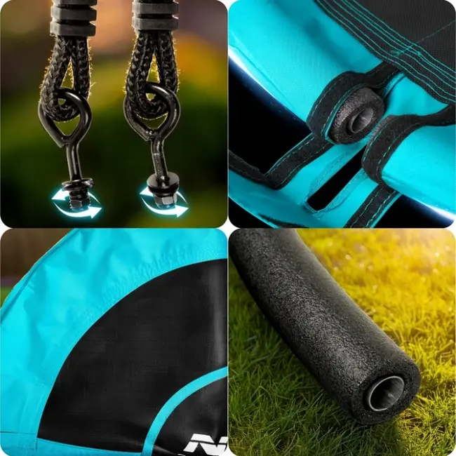 Leagan tip cuib pentru copii xxl, 100 cm, 150 kg, neo-sport 1082, turcoaz edeedi1082