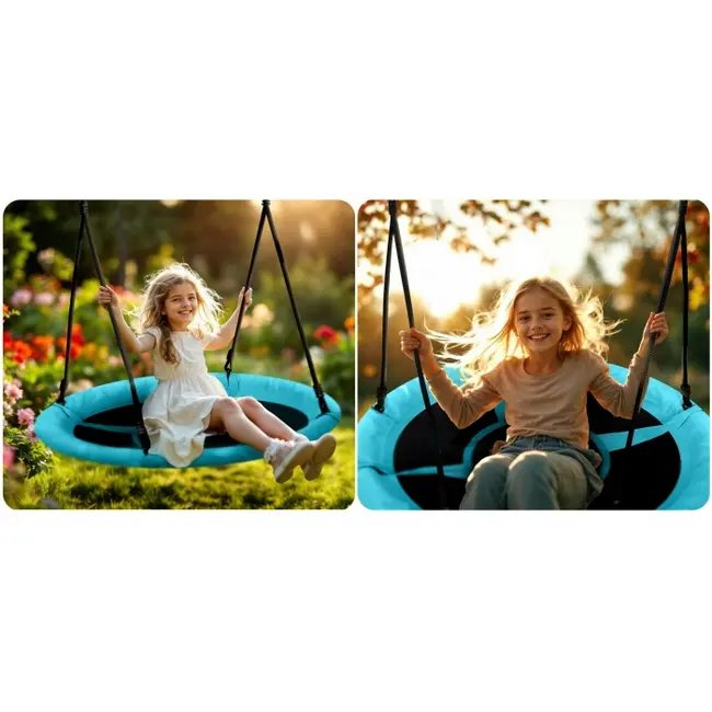 Leagan tip cuib pentru copii xxl, 100 cm, 150 kg, neo-sport 1082, turcoaz edeedi1082