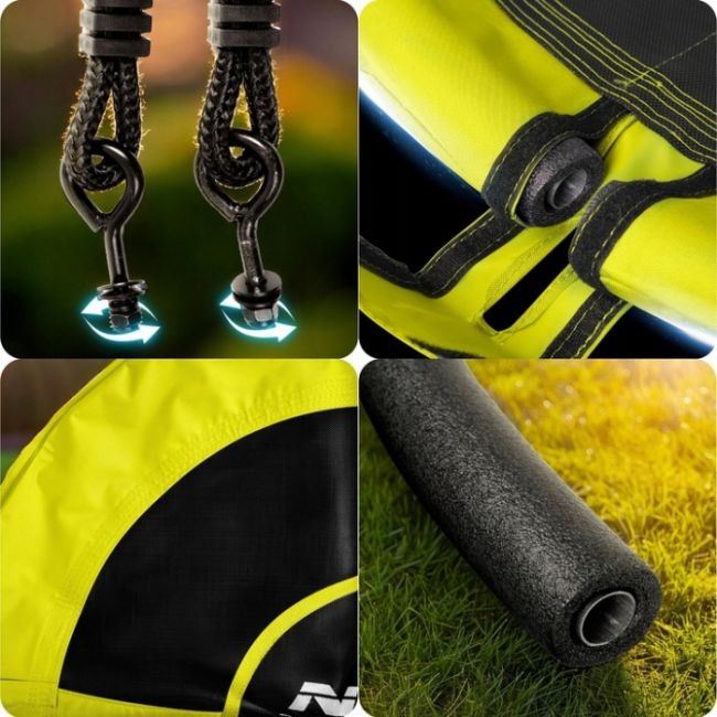 Leagan tip cuib pentru copii xxl, 100 cm, 150 kg, neo-sport 1083, galben edeedi1083