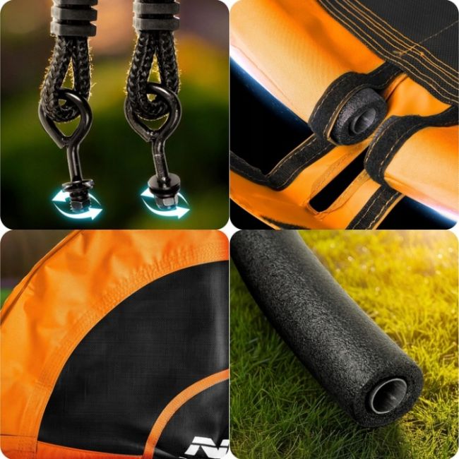 Leagan tip cuib pentru copii xxl, 100 cm, 150 kg, neo-sport 1084, portocaliu edeedi1084