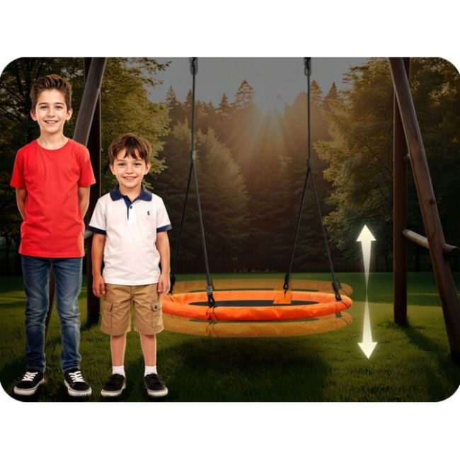 Leagan tip cuib pentru copii xxl, 100 cm, 150 kg, neo-sport 1084, portocaliu edeedi1084