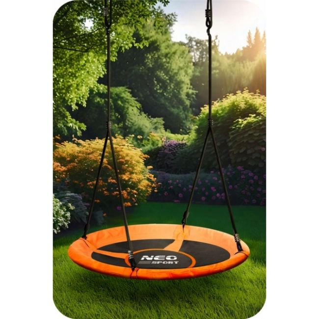 Leagan tip cuib pentru copii xxl, 100 cm, 150 kg, neo-sport 1084, portocaliu edeedi1084