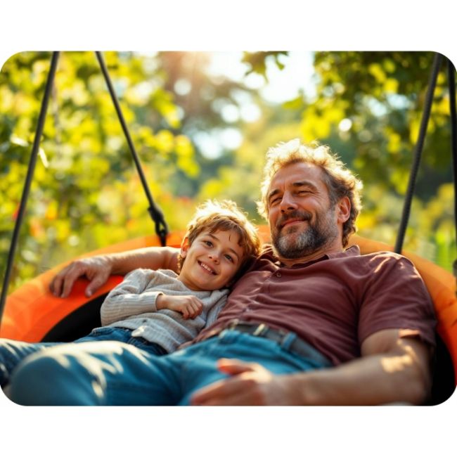 Leagan tip cuib pentru copii xxl, 100 cm, 150 kg, neo-sport 1084, portocaliu edeedi1084