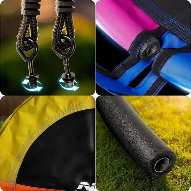 Leagan tip cuib pentru copii xxl, 100 cm, 150 kg, neo-sport 1085, multicolor edeedi1085m