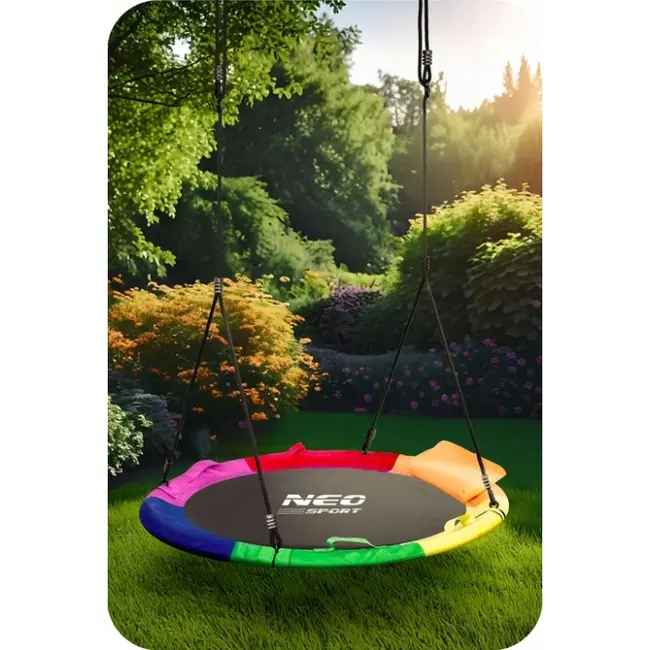Leagan tip cuib pentru copii xxl, 100 cm, 150 kg, neo-sport 1085, multicolor edeedi1085m
