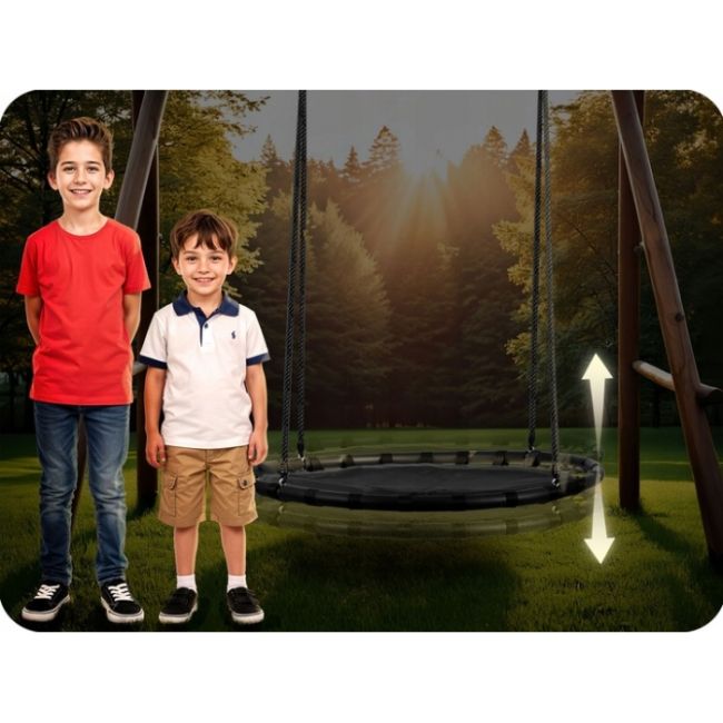 Leagan tip cuib pentru copii xxl, 110 cm, 150 kg, neo-sport 110210, negru edeedi110210