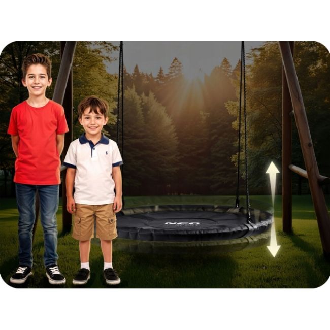 Leagan tip cuib pentru copii xxl, 110 cm, 150 kg, neo-sport 110310, negru edeedi110310