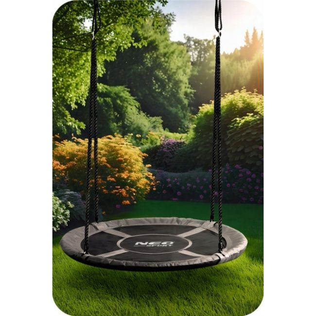 Leagan tip cuib pentru copii xxl, 110 cm, 150 kg, neo-sport 110311, gri edeedi110311