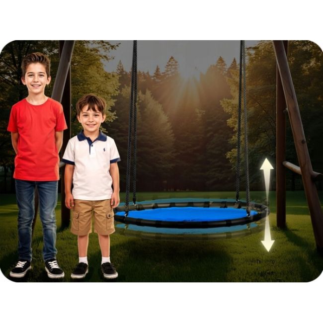 Leagan tip cuib pentru copii xxl, 120 cm, 150 kg, neo-sport 110221, albastru edeedi110221
