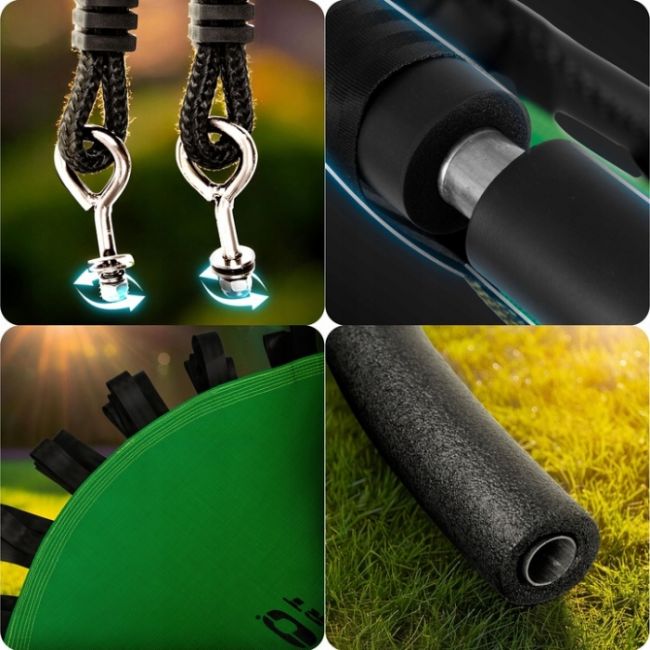 Leagan tip cuib pentru copii xxl, 120 cm, 150 kg, neo-sport 110222, verde edeedi110222