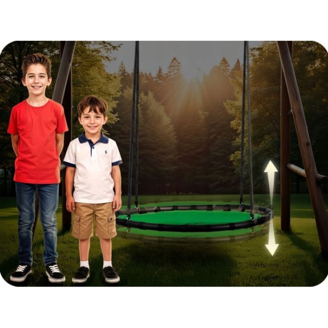 Leagan tip cuib pentru copii xxl, 120 cm, 150 kg, neo-sport 110222, verde edeedi110222