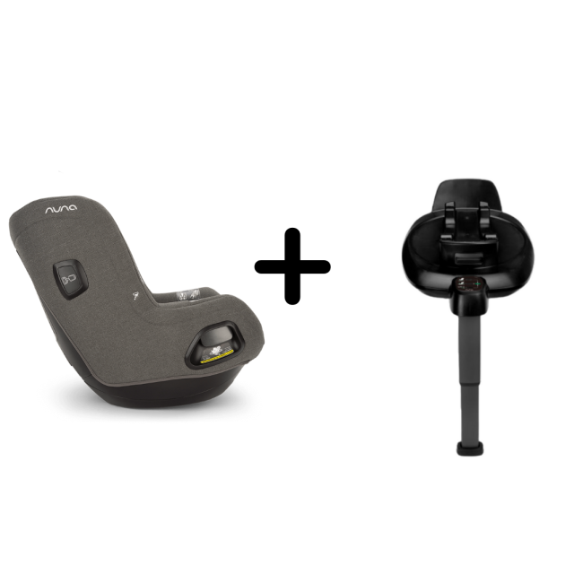 Nuna - set scaun auto rotativ i-size todl next thunder, 40-105 cm + baza isofix base next i-size pentru todl next, testat adac bbbcs14910tndglset