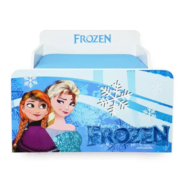 Pachet Promo Complet Pat Fete Start Frozen 2-8 ani cu saltea 140/70/12 cm SmartNest cu lana, husa, perna, pilota si lenjerie