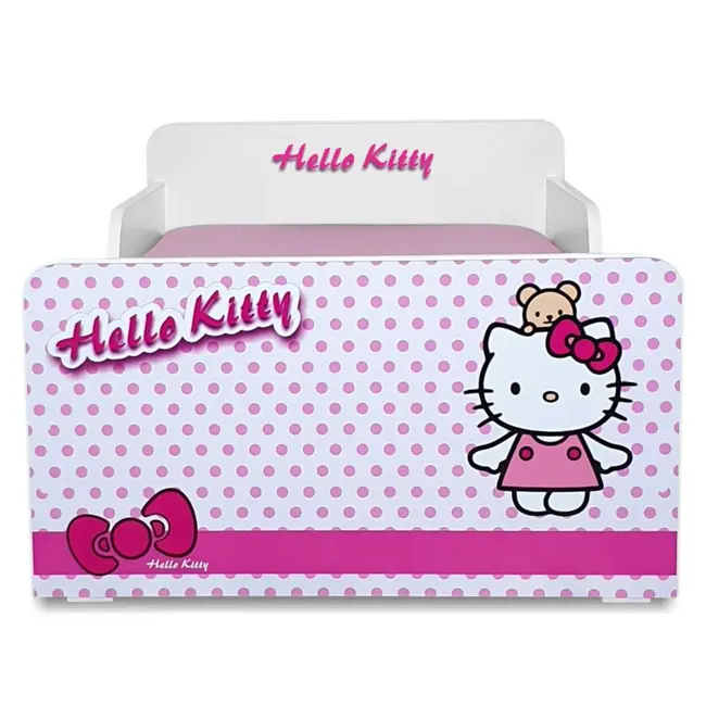 Pachet Promo Pat Fete 2-8 ani Start Hello Kitty  cu saltea SmartNest cu lana 140x70 cm si husa impermeabila - PC-PCH-PRO-STR-HKT-70
