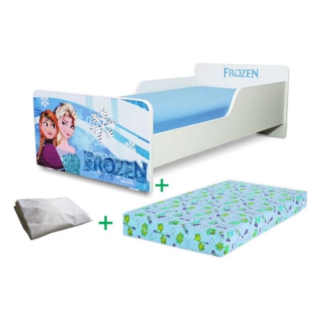 Pat Start Frozen 2-8 Ani + Saltea 140x70x12 Cm + Husa Impermeabila - Pc-pch-pro-str-frz-70