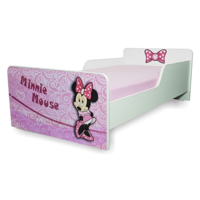 Pat Start Minnie 2-8 Ani + Saltea 140x70x12 Cm + Husa Impermeabila - Pc-pch-pro-str-min-70