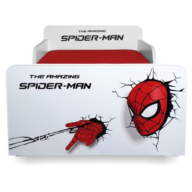 Pat Start Spiderman 2-12 Ani + Saltea 160x80x12 Cm + Husa Impermeabila - Pc-pch-pro-str-spm-80