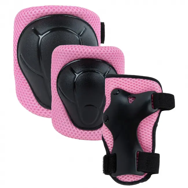 Set De Protectie Kidwell Trix, Genunchiere, Cotiere Si Palme, Marime M, 25-50 Kg, Pink Pjbzeoctri02a2