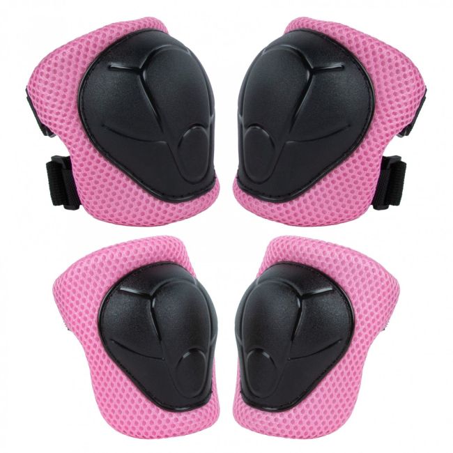 Set De Protectie Kidwell Trix, Genunchiere, Cotiere Si Palme, Marime M, 25-50 Kg, Pink Pjbzeoctri02a2
